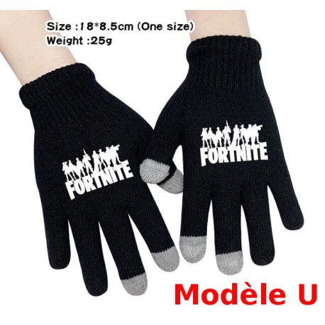 Pair of Fortnite Men's Women's Touch Gloves, Warm gloves for smartphone use