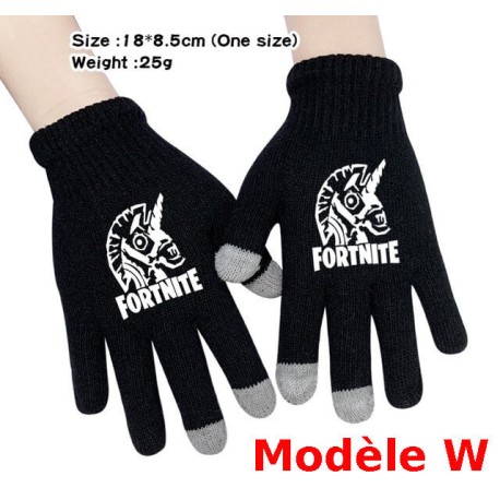 Pair of Fortnite Men's Women's Touch Gloves, Warm gloves for smartphone use