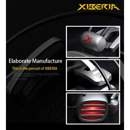 helmet XIBERIA S21 playing helmet with Microphone 7.1 sound stereo LED light