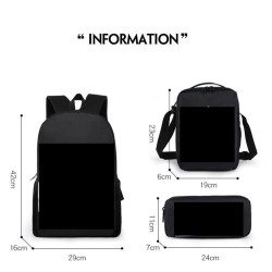 Set Fortnite waterproof and phosphorescent children's school bag - Set 3 or 5 pieces
