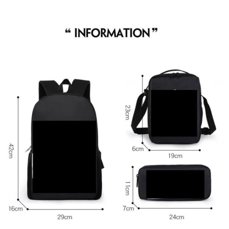 Set Fortnite waterproof and phosphorescent children's school bag - Set 3 or 5 pieces