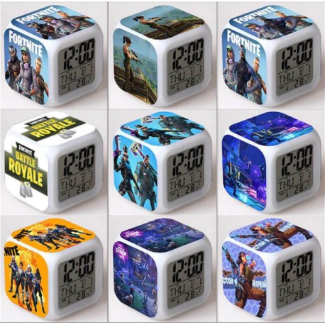 Bright LED Digital Fortnite Alarm Clock for Desk, Kids Nightstand