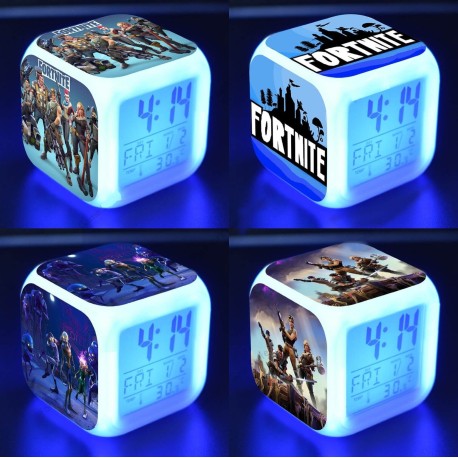 Bright LED Digital Fortnite Alarm Clock for Desk, Kids Nightstand