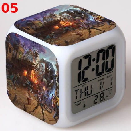 Bright LED Digital Fortnite Alarm Clock for Desk, Kids Nightstand