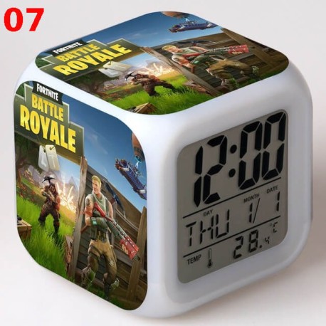 Bright LED Digital Fortnite Alarm Clock for Desk, Kids Nightstand