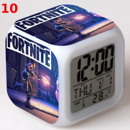 Bright LED Digital Fortnite Alarm Clock for Desk, Kids Nightstand