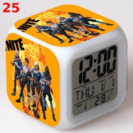 Bright LED Digital Fortnite Alarm Clock for Desk, Kids Nightstand