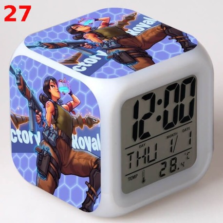 Bright LED Digital Fortnite Alarm Clock for Desk, Kids Nightstand