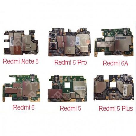 Carte mère de déverrouillage d'origine pour Xiaomi Redmi Note 5 / Redmi 6 Pro Redmi 5 Hongmi 5plus carte mère frais chipsets câb