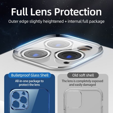 étui Transparent pour iPhone 12 Pro Max 12 mini TPU antichoc et Protection lentille