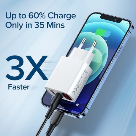 20W USB charger and Type C - Portable phone charge from 5v to 12v
