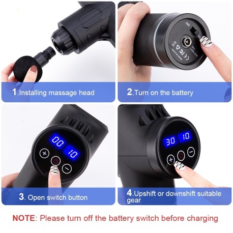 High frequency massage gun, with portable fitness bag