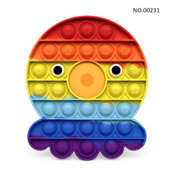 Pop Fidget - Anti-Stress Toy for Adults and Kids, Stress Reliever, Rainbow, Free ShippingBR07273