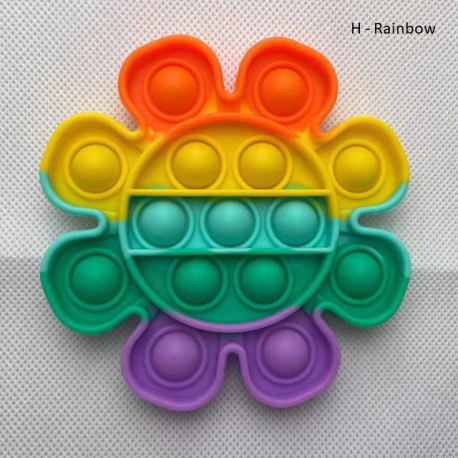 pop it fidget toy adults and children, anti-Stress, rainbow,