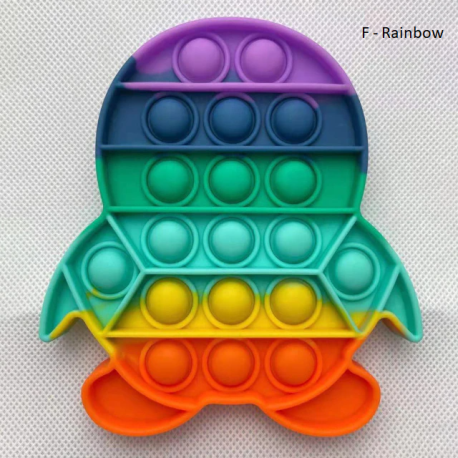 pop it fidget toy adults and children, anti-Stress, rainbow,