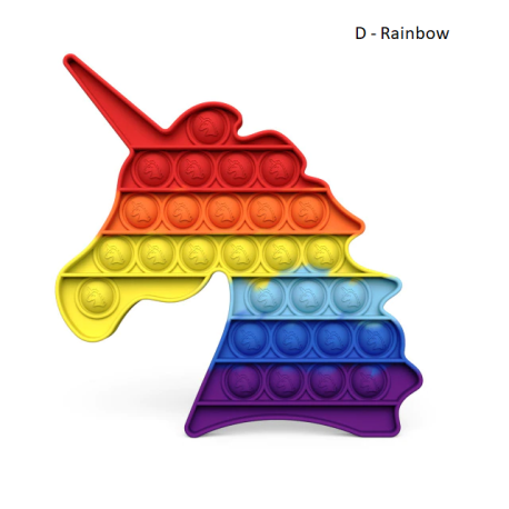 pop it fidget toy adults and children, anti-Stress, rainbow,