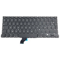 Laptop - top cover for Macbook Pro A1502, 2015 original, with backlit keyboard, German, French, Danish, Spanish