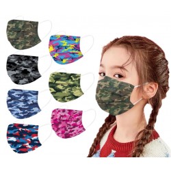 Children's Surgical Masks Camouflage Style, Disposable 3 Layers at Discount Price
