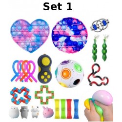 Anti-Stress Toy Set, Fidget Toy, Pop Bubble, Pop it - Silicone Squeeze Sensory Toys for Concentration
