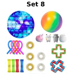 Anti-Stress Toy Set, Fidget Toy, Pop Bubble, Pop it - Silicone Squeeze Sensory Toys for Concentration