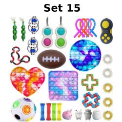 Anti-Stress Toy Set, Fidget Toy, Pop Bubble, Pop it - Silicone Squeeze Sensory Toys for Concentration