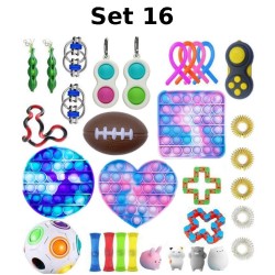 Anti-Stress Toy Set, Fidget Toy, Pop Bubble, Pop it - Silicone Squeeze Sensory Toys for Concentration