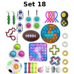 Anti-Stress Toy Set, Fidget Toy, Pop Bubble, Pop it - Silicone Squeeze Sensory Toys for Concentration