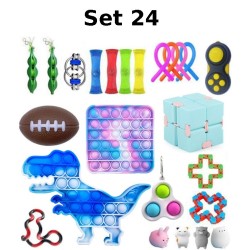 Anti-Stress Toy Set, Fidget Toy, Pop Bubble, Pop it - Silicone Squeeze Sensory Toys for Concentration