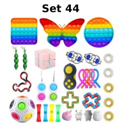 Anti-Stress Toy Set, Fidget Toy, Pop Bubble, Pop it - Silicone Squeeze Sensory Toys for Concentration