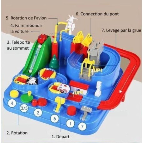 Educational car circuit for baby, boy and girl