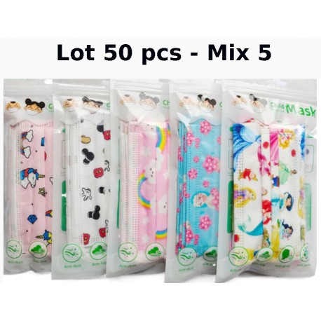 Children's surgical masks - Pack of 50 non-woven disposable masks
