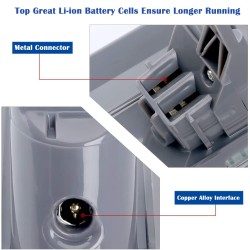 Batteryrechargeable pour aspirateur Dyson V8 absolu/duveteux/Animal/ Li-ion, 6000mAh, 21.6V, L50