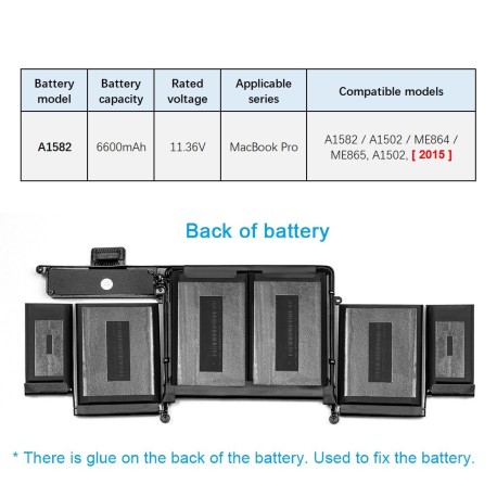 Apple Macbook Pro 13 Battery A1582 Free Tools ME864 ME865 A1502 2015