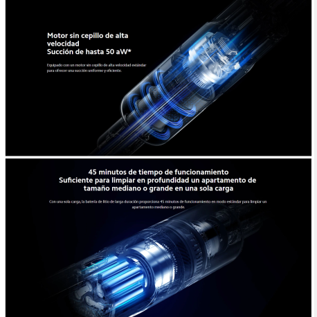 Xiaomi Mijia – light vacuum cleaner, 17kpa suction, 3-stage filtering, 45 Minutes of battery life, 1.2kg, co