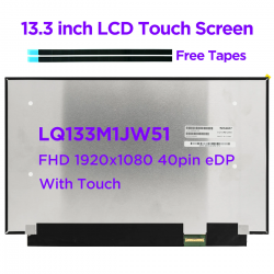 Touch screen LCD Original for 13.3 inches laptop, IPS FHD replacement panel 1920x1080, 40 bro