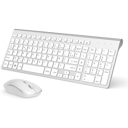 AZERTY – clavier sans fil français 2.4 ghz, souris ergonomique, Compatible avec IMac, Mac, PC, tablette, ordinateur Windows (bla