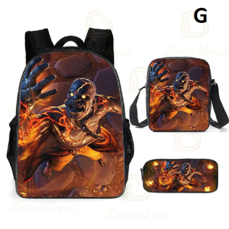 3 Pieces Fortnite Kids Backpack For School Kids Boys Girls Gifts