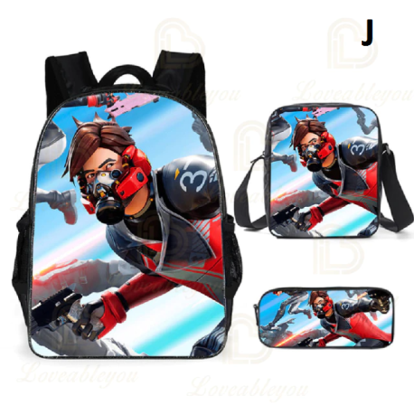 3 Pieces Fortnite Kids Backpack For School Kids Boys Girls Gifts