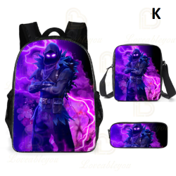3 Pieces Fortnite Kids Backpack For School Kids Boys Girls Gifts
