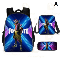 3 Pieces Fortnite Kids Backpack For School Kids Boys Girls Gifts