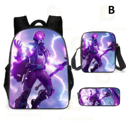3 Pieces Fortnite Kids Backpack For School Kids Boys Girls Gifts