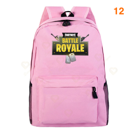 Fortnite – Battle Royale backpack for teenagers, pink, blue, black, white, for school, computer capacity, travel, computer