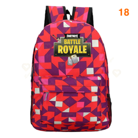 Fortnite – Battle Royale backpack for teenagers, pink, blue, black, white, for school, computer capacity, travel, computer