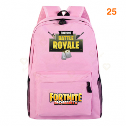 Fortnite &ndash; sac &agrave; dos Battle Royale pour adolescents, rose, bleu, noir, blanc, pour l&39&eacute;cole, capacit&eacute; ordinateur, voyage, ordin