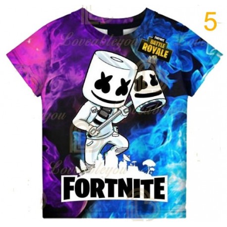 t-shirt manches courtes pour hommes et femmes FORTNITE 