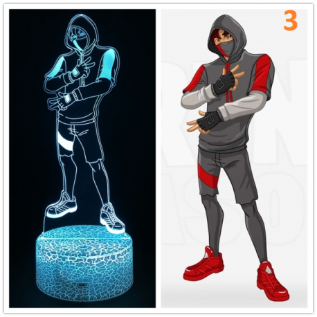 Lampe Led Fortnite multicolore avec télécommande