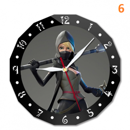 Fortnite wall clock 15cm animated character