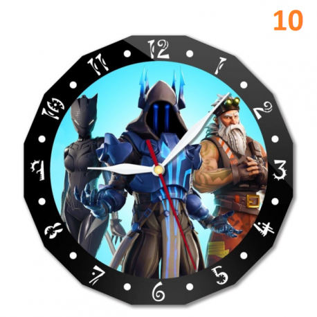 Fortnite wall clock 15cm animated character