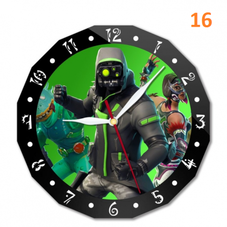 Fortnite wall clock 15cm animated character