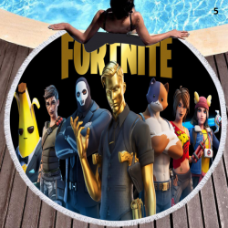 Serviette de plage ronde sp&eacute;cial Fortnite